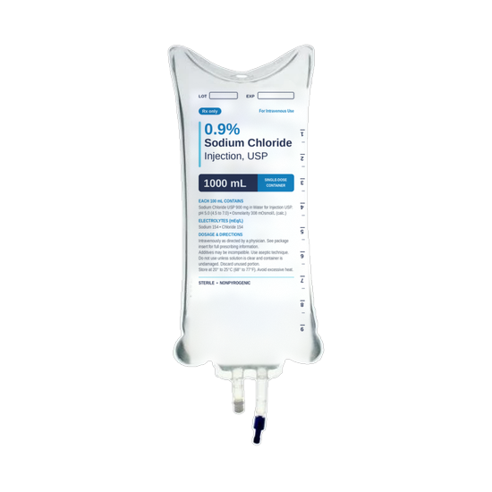 0.9% Sodium Chloride Injection IV Bag